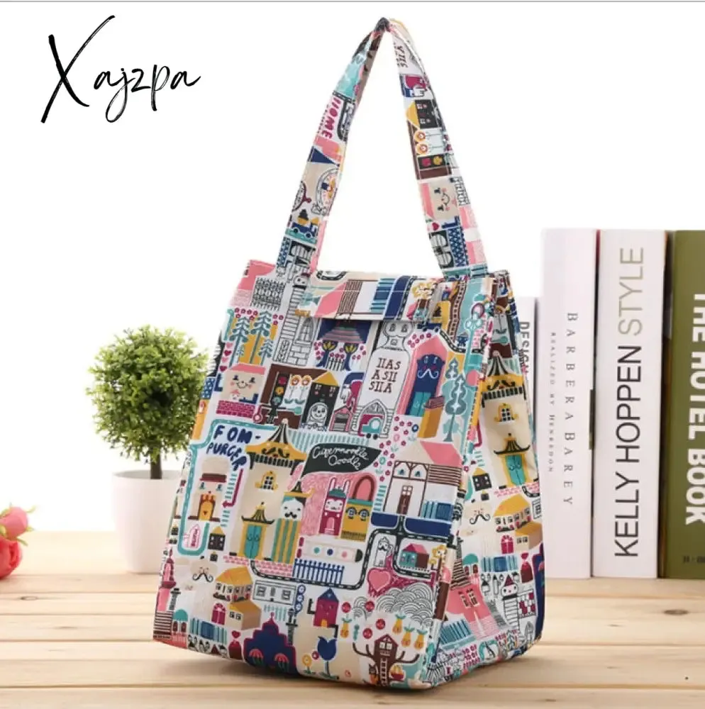 Xajzpa - Fashion Lunch Bag Insulated Thermal  Lovely Cat Multicolor Breakfast Box Bags Women Portable Hand Pack Picnic Travel Products