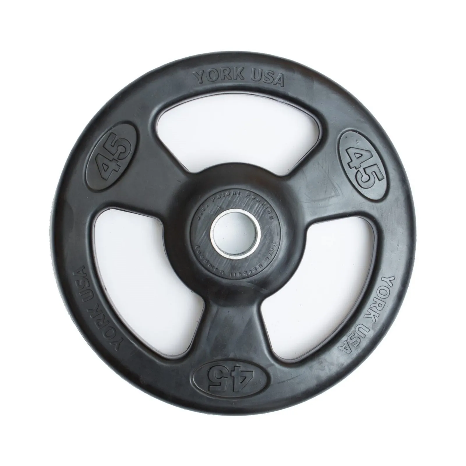 YORK Barbell Iso Grip Rubber Encased Steel Olympic Plates