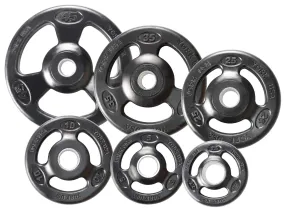 York Iso-Grip Rubber Encased Steel Olympic Plates